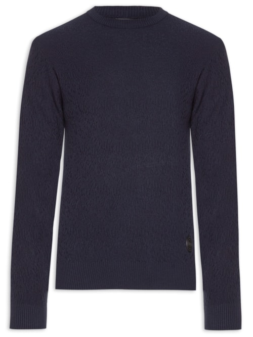 Suéter Masculino em Tricot Grafiatto Collab Imf – Preto