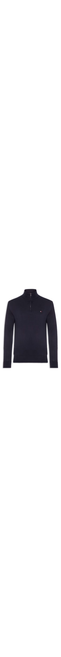 Suéter Masculino Essential Regular Fit Meio Zíper – Azul
