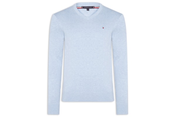 Suéter Masculino Essential Regular Fit V-NK - Azul