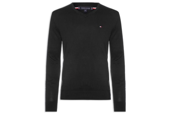 Suéter Masculino Essential Regular Fit V - Preto