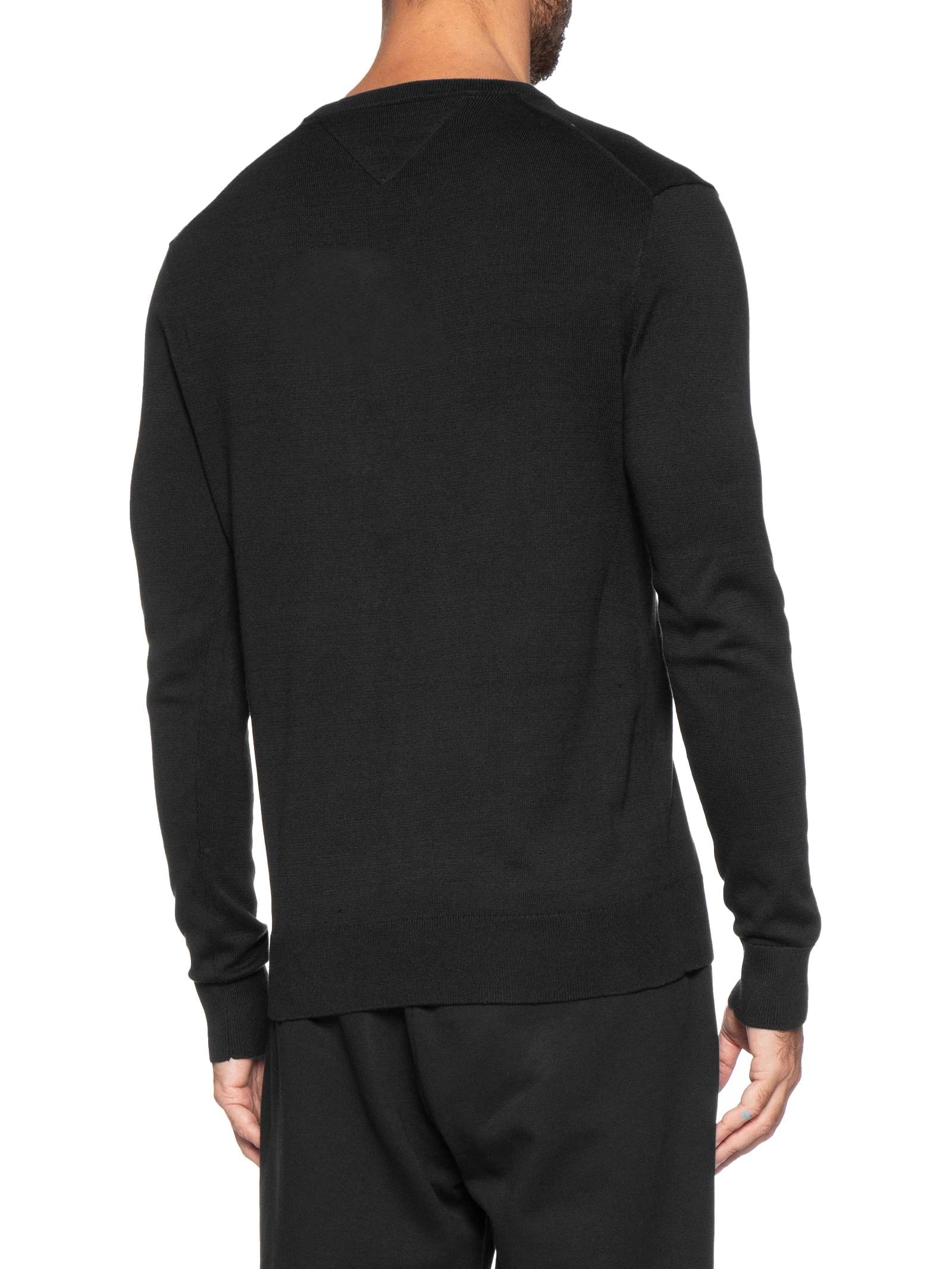Suéter Masculino Essential Regular Fit V Preto Tommy Hilfiger