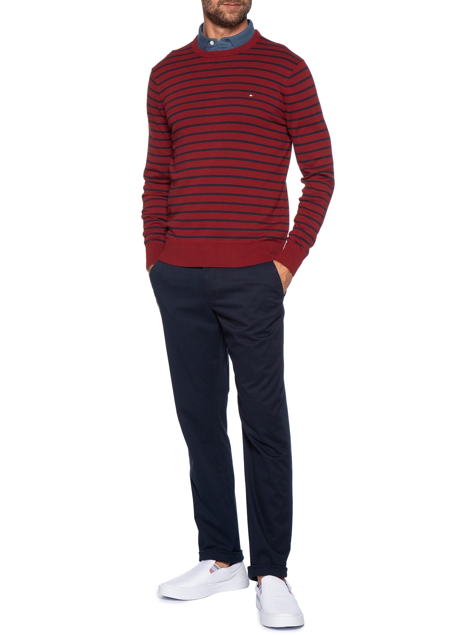 Suéter Masculino Essential Regular Fit – Vermelho Tommy Hilfiger