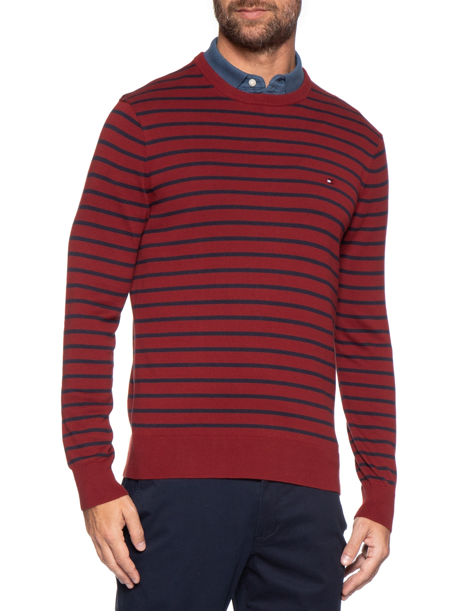 Suéter Masculino Essential Regular Fit – Vermelho Tommy Hilfiger