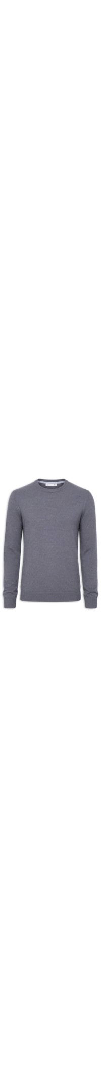 Suéter Masculino Friso Gola Redonda - Cinza