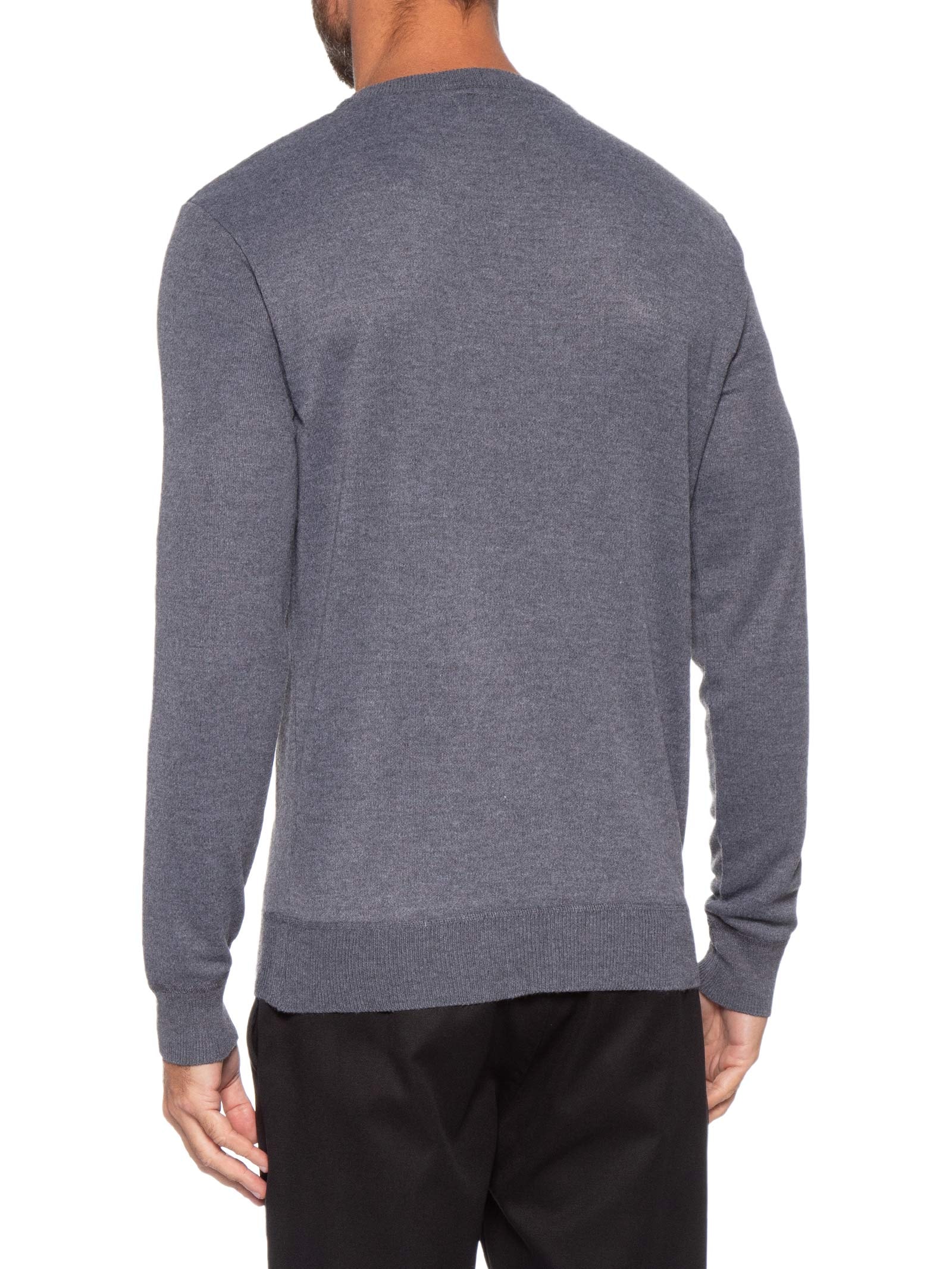 Suéter Masculino Friso Gola Redonda Cinza '2 Essential