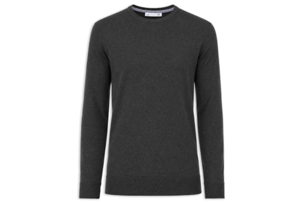 Suéter Masculino Friso Gola Redonda - Preto