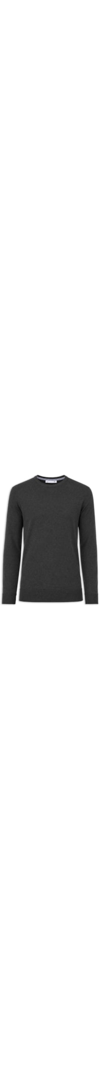 Suéter Masculino Friso Gola Redonda - Preto