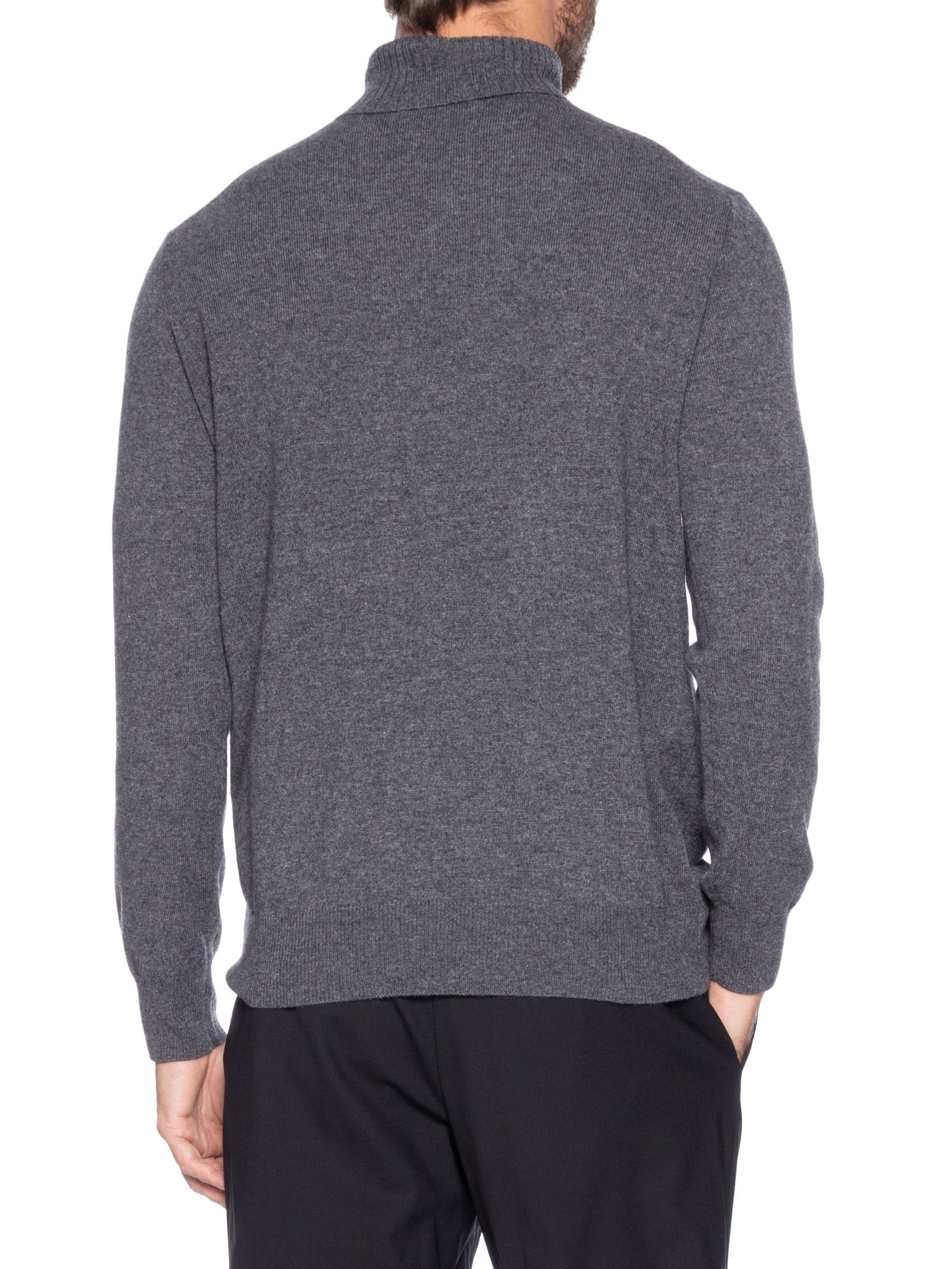 Suéter Masculino Gola Alta Com Blend De Lã E Cashmere Cinza '2 Essential