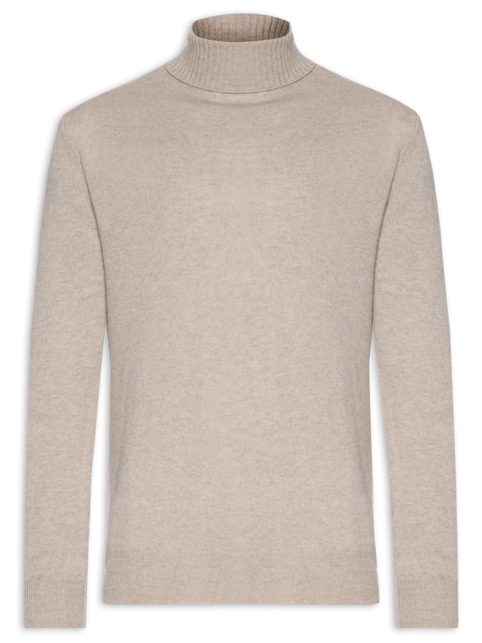 Suéter Masculino Gola Alta Com Blend De Lã E Cashmere Marrom '2 Essential