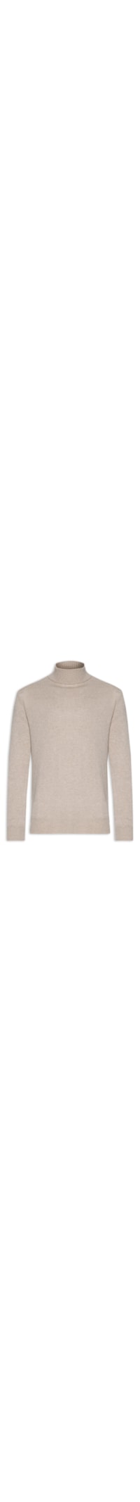 Suéter Masculino Gola Alta Com Blend De Lã E Cashmere - Marrom