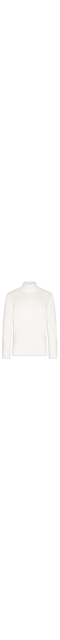 Suéter Masculino Gola Alta Com Blend De Lã E Cashmere - Off White