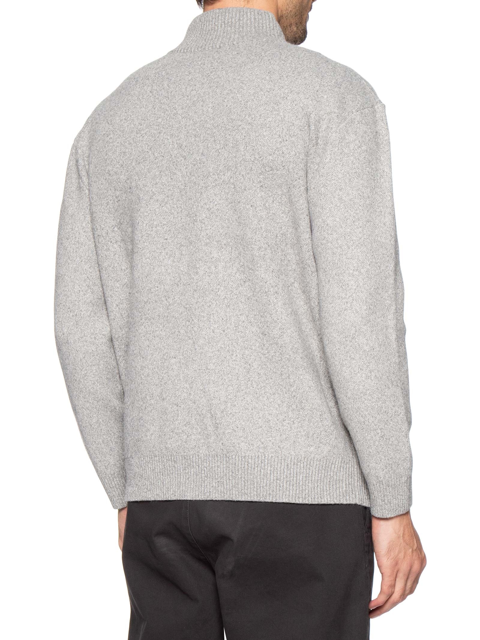 Suéter Masculino Gola Alta Com Zíper Cinza '2 Essential