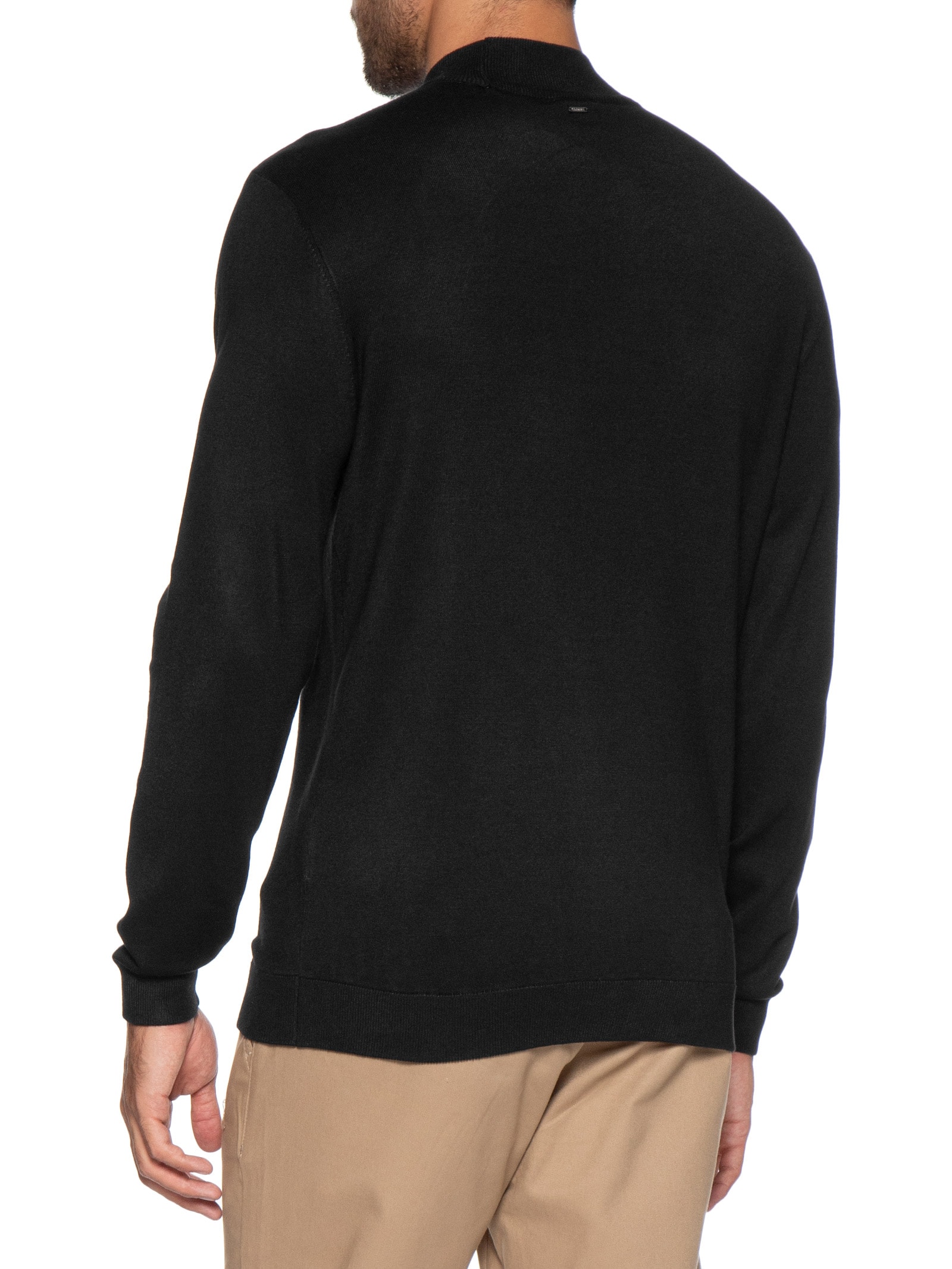 Suéter Masculino Gola Alta Tricot Midi Viscose – Preto Aramis