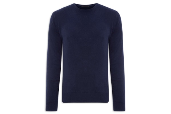 Suéter Masculino Gola Careca Cashmere - Azul