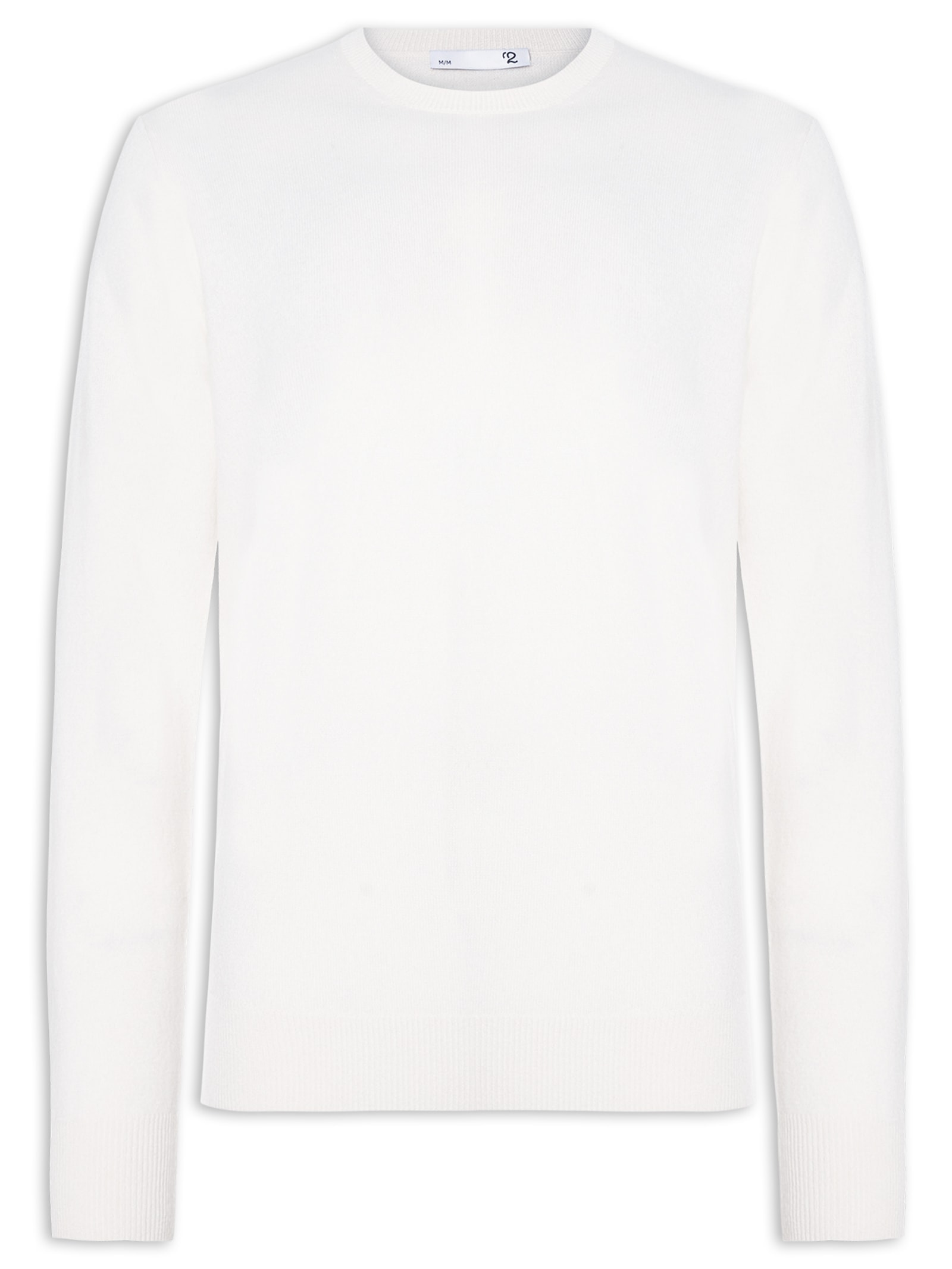 Suéter Masculino Gola Careca Cashmere Branco '2 Essential