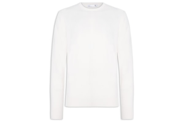 Suéter Masculino Gola Careca Cashmere - Branco