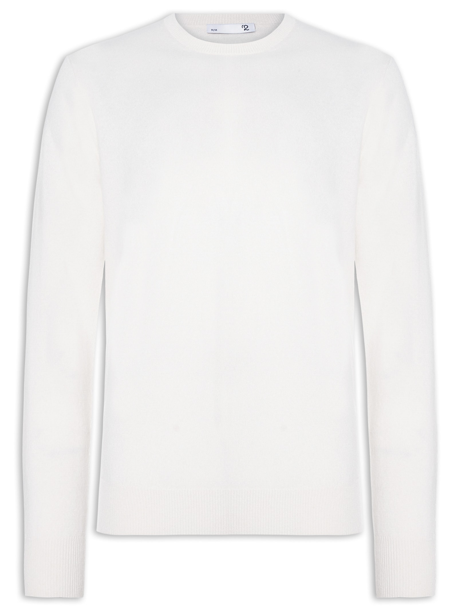 Suéter Masculino Gola Careca Cashmere Branco '2 Essential