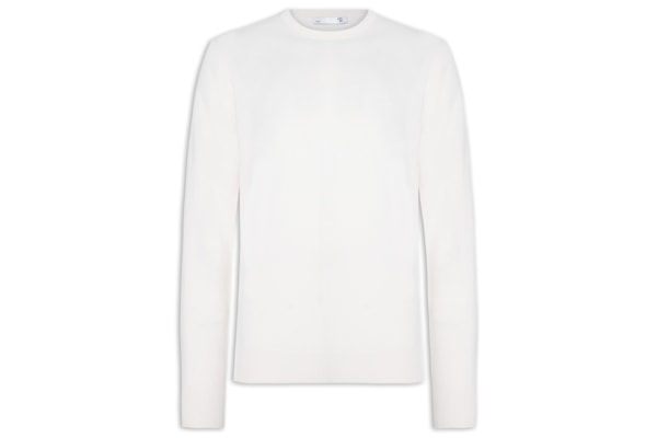 Suéter Masculino Gola Careca Cashmere - Branco
