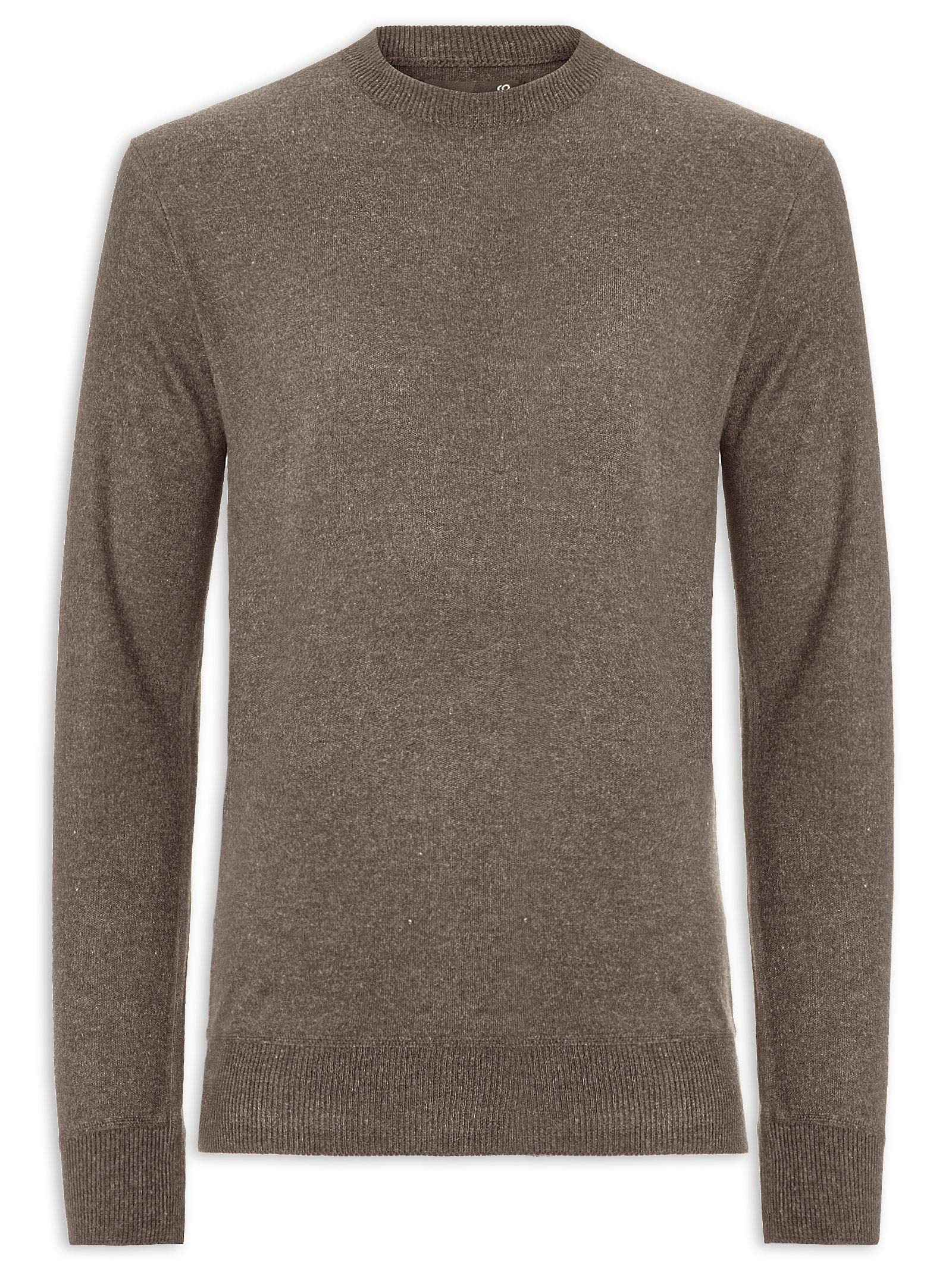 Suéter Masculino Gola Careca Marrom '2 Essential