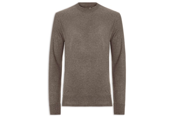 Suéter Masculino Gola Careca - Marrom