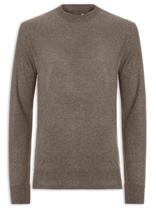 Suéter Masculino Gola Careca – Marrom