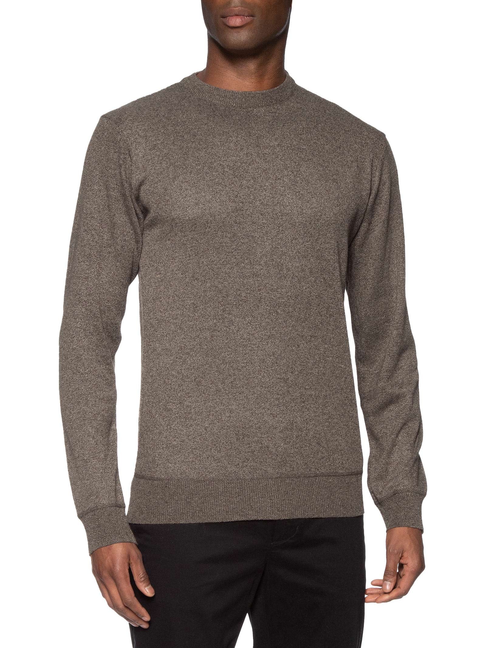 Suéter Masculino Gola Careca Marrom '2 Essential