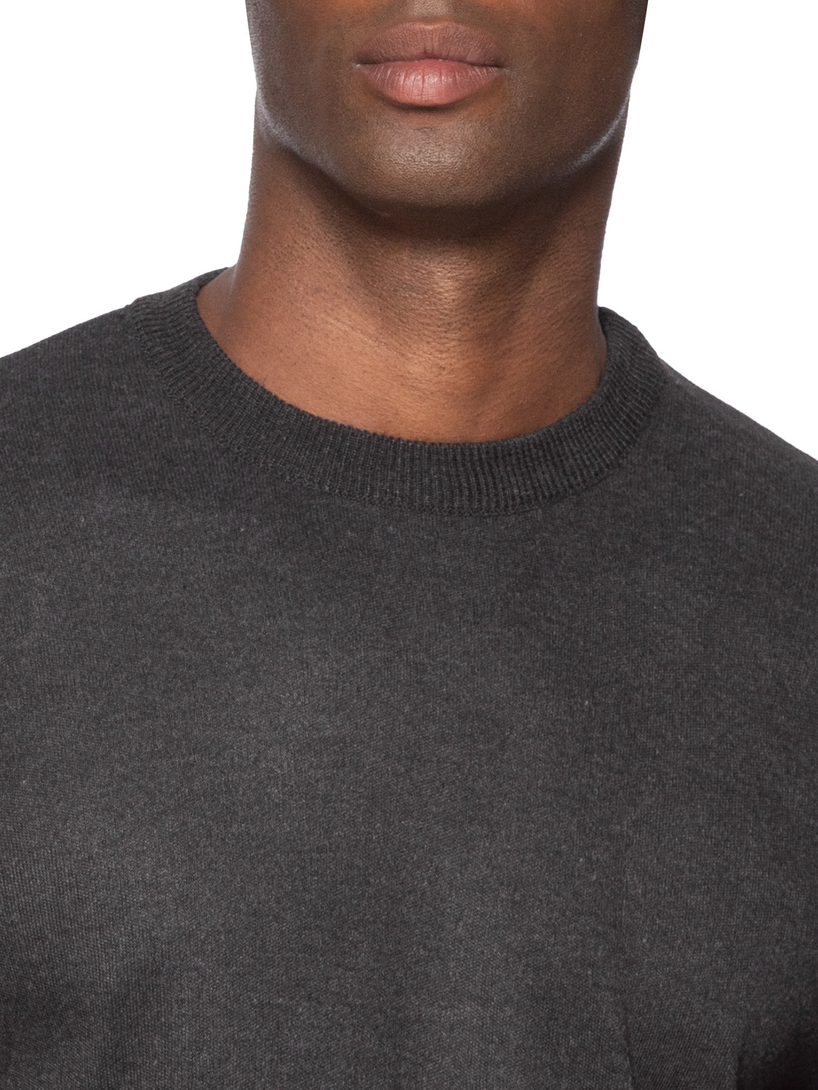 Suéter Masculino Gola Careca Preto '2 Essential