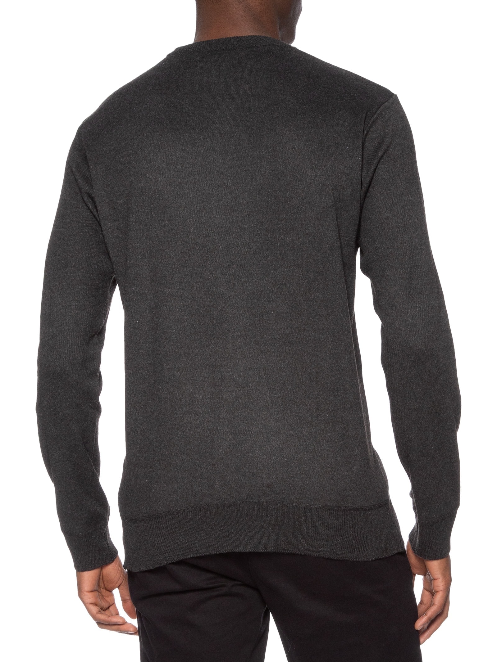 Suéter Masculino Gola Careca Preto '2 Essential