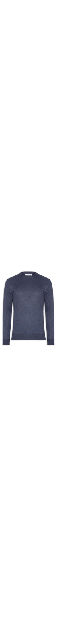 Suéter Masculino Gola Careca Textura Listra - Azul