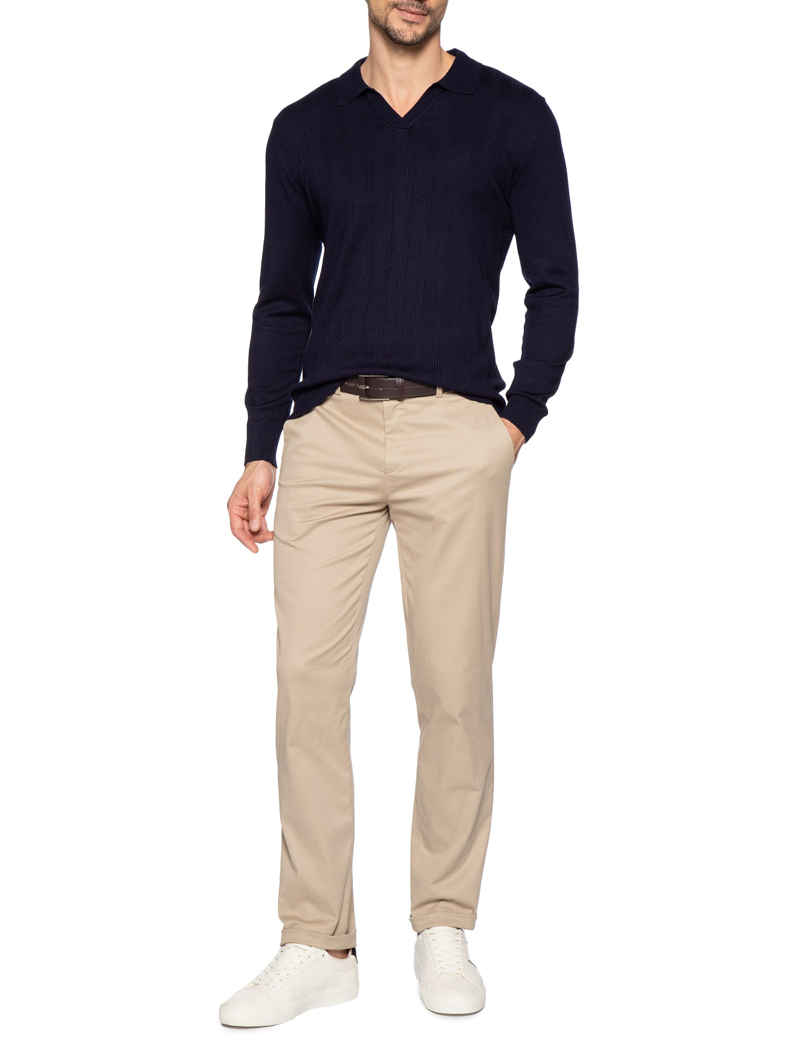 Suéter Masculino Gola Colombiana Azul '2 Essential