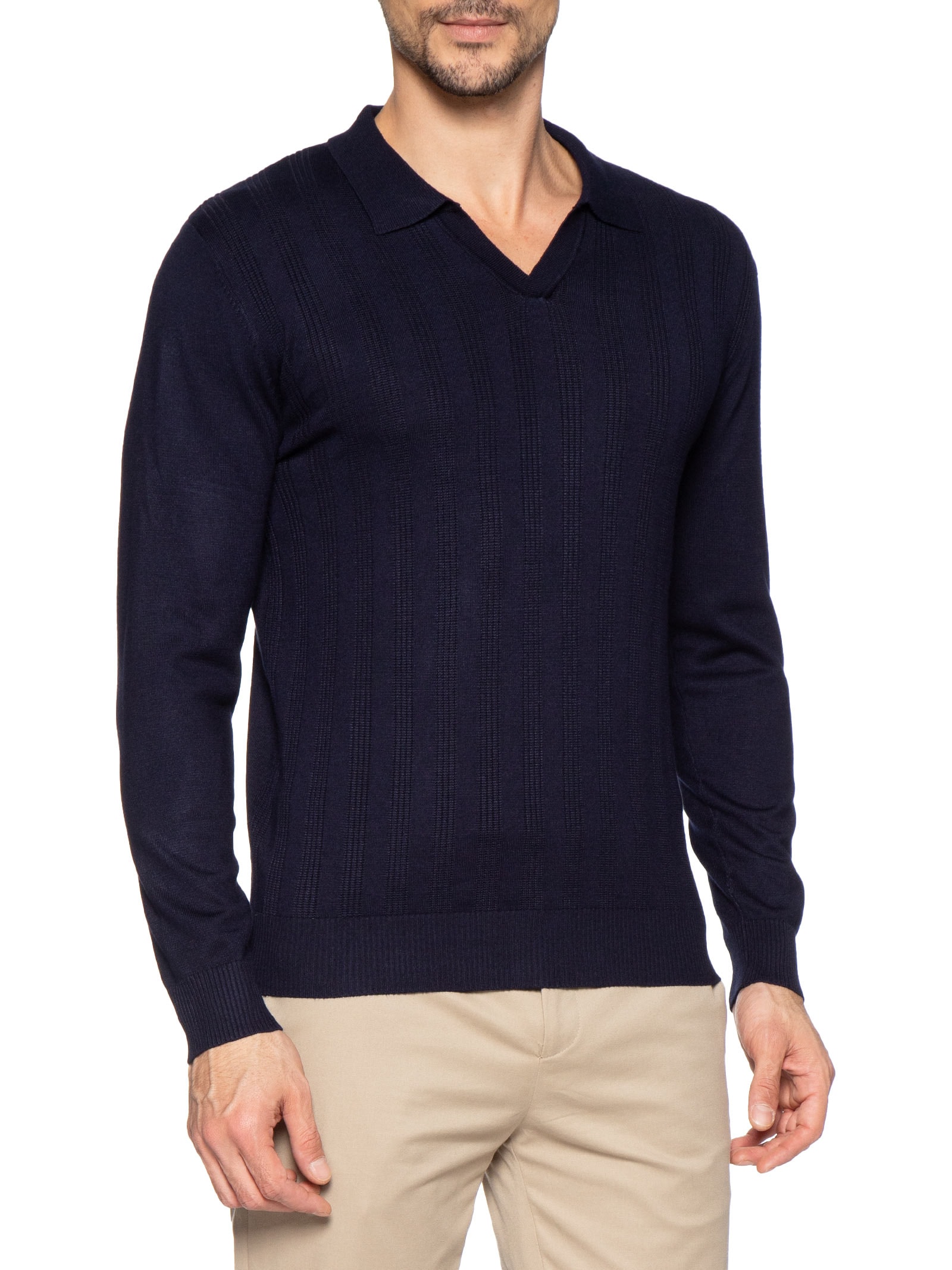 Suéter Masculino Gola Colombiana Azul '2 Essential