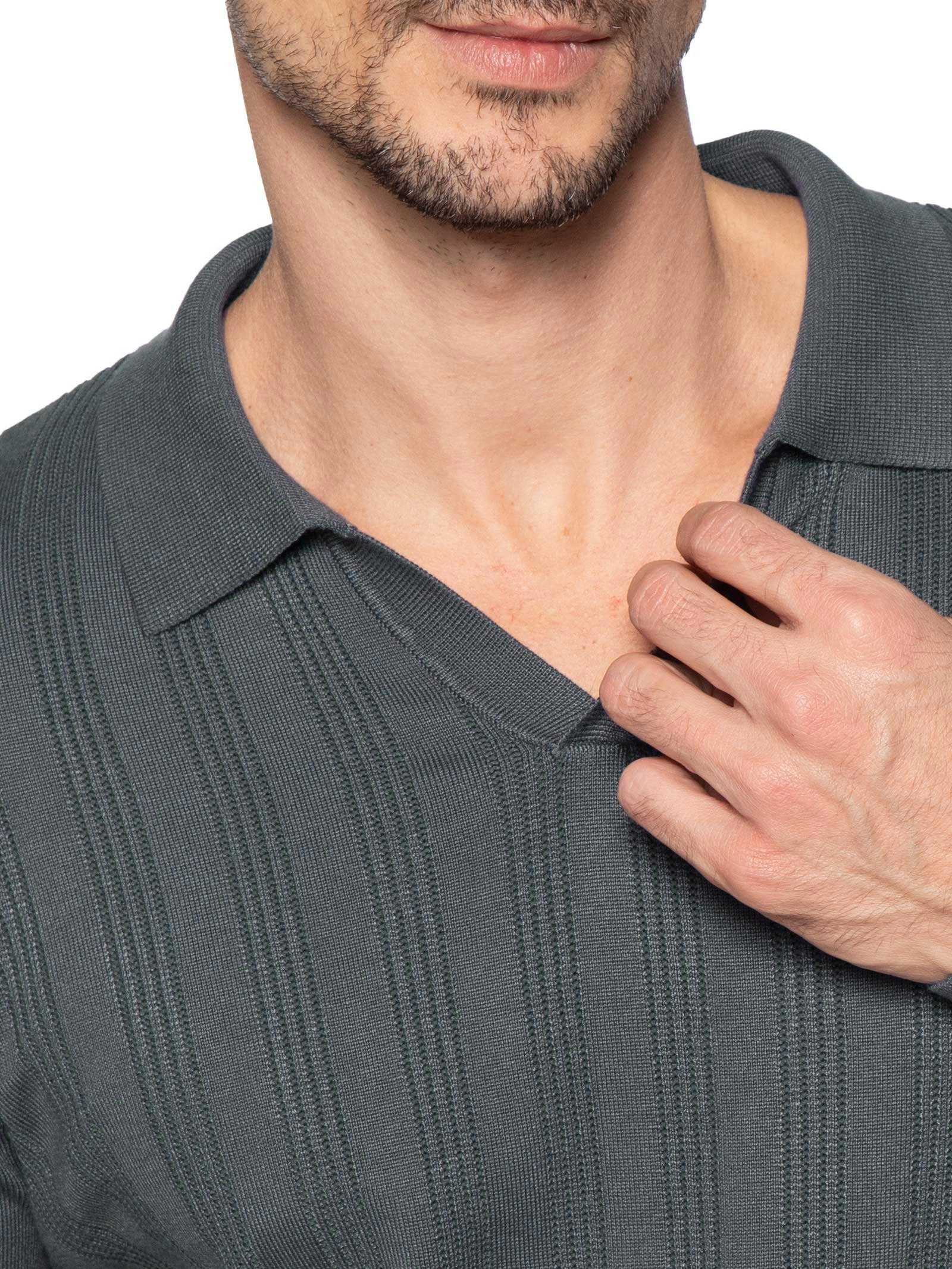 Suéter Masculino Gola Colombiana Cinza '2 Essential