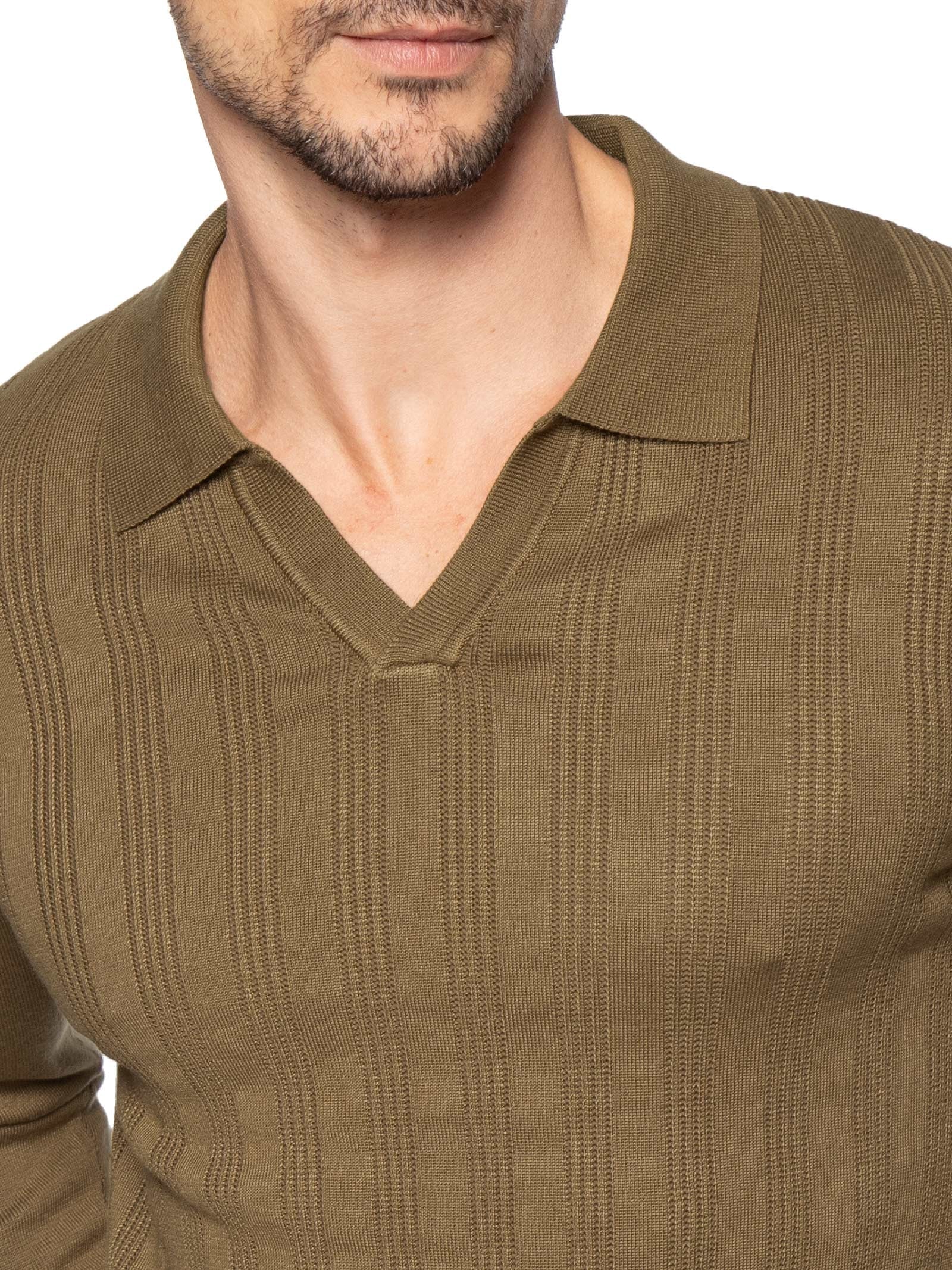 Suéter Masculino Gola Colombiana Marrom '2 Essential