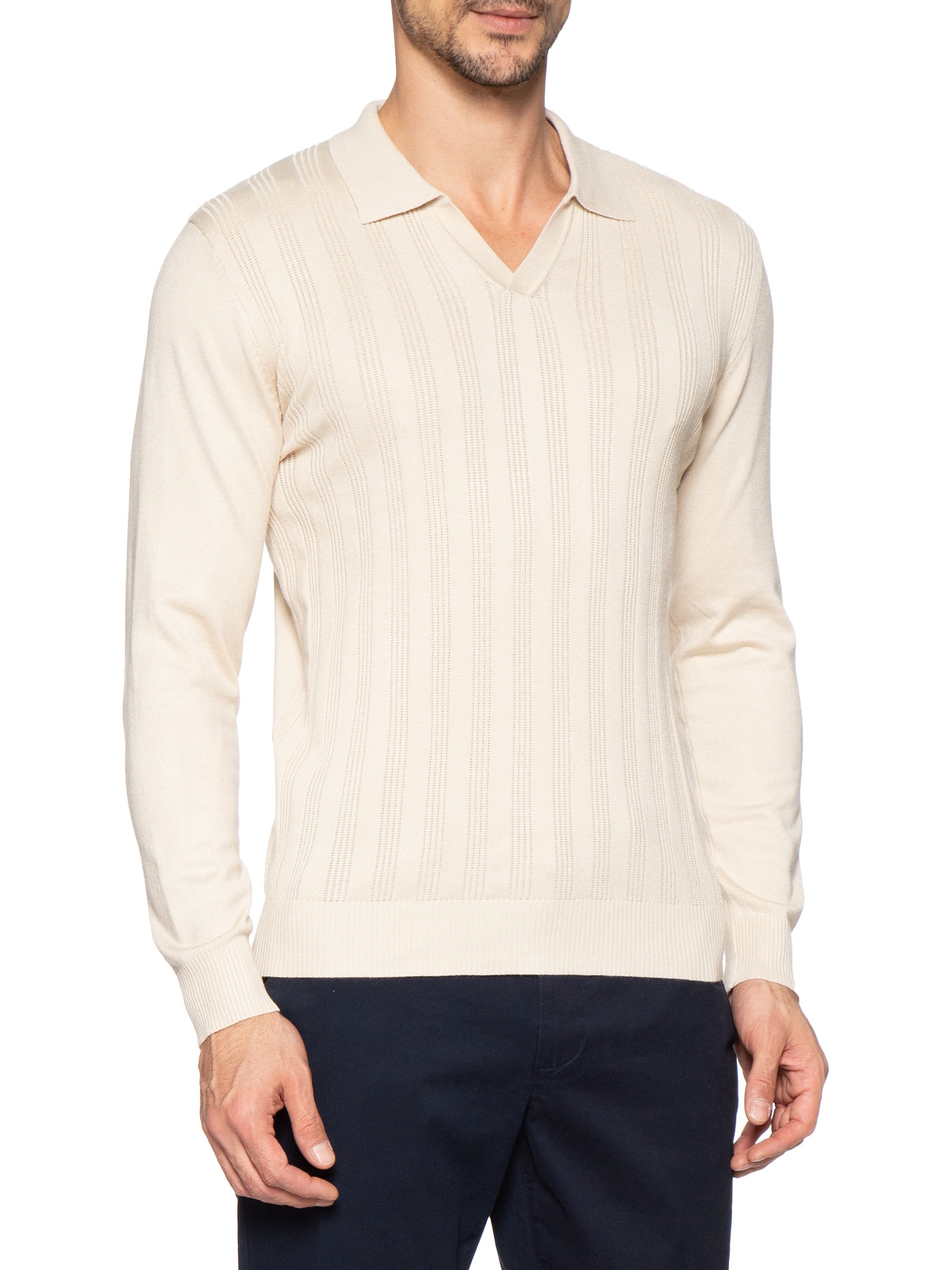 Suéter Masculino Gola Colombiana Off White '2 Essential