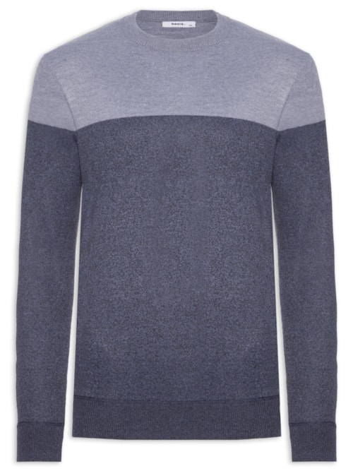 Suéter Masculino Gola Redonda 2 Cores - Azul