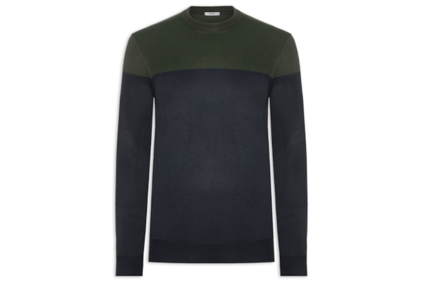 Suéter Masculino Gola Redonda 2 Cores - Verde