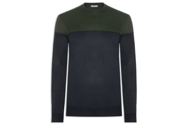 Suéter Masculino Gola Redonda 2 Cores - Verde