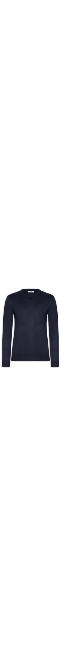 Suéter Masculino Gola Redonda Básico - Azul