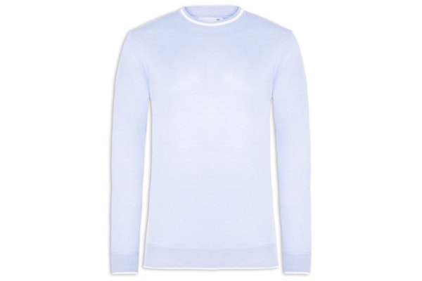 Suéter Masculino Gola Redonda Básico - Azul