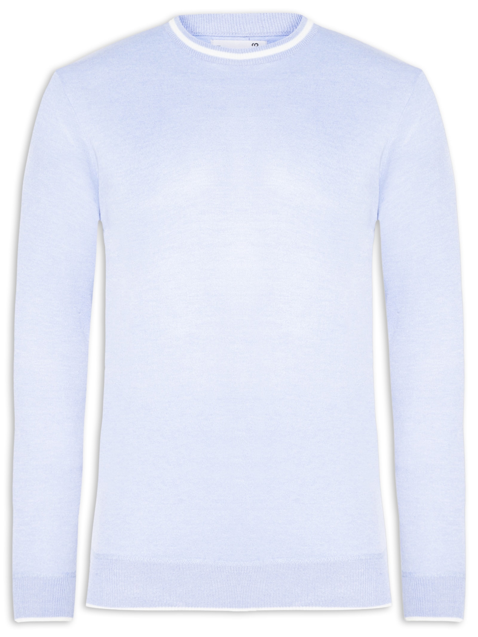 Suéter Masculino Gola Redonda Básico Azul '2 Essential
