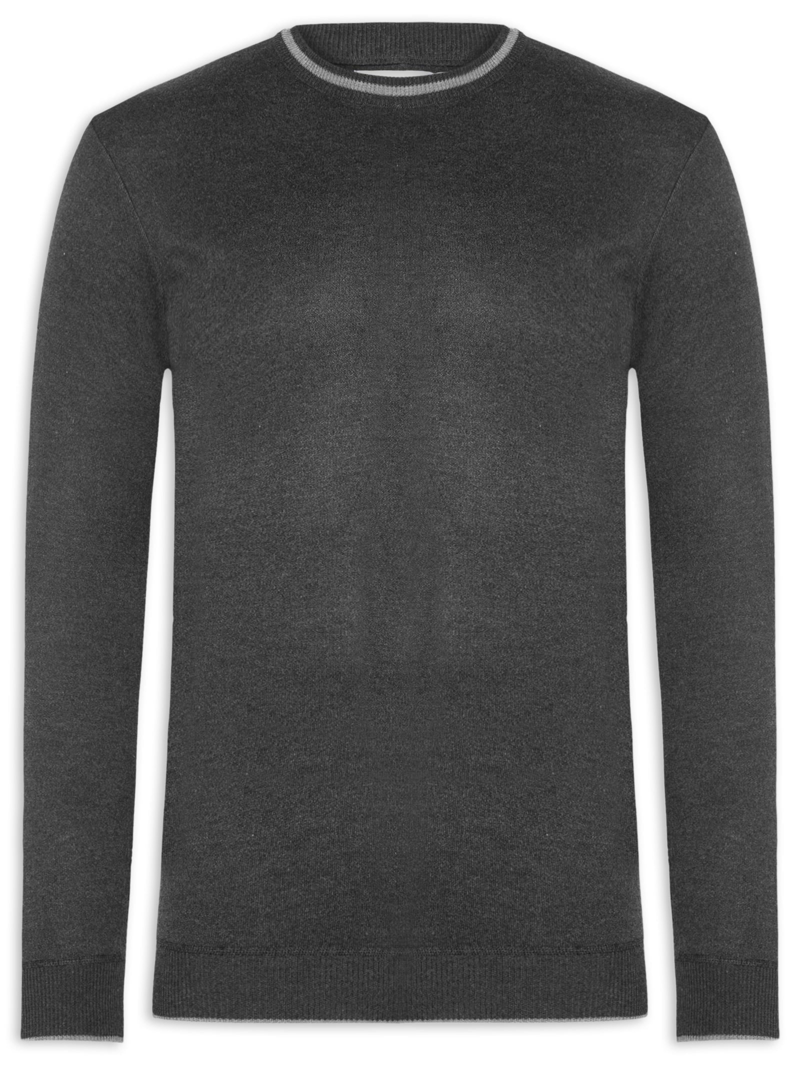 Suéter Masculino Gola Redonda Básico Preto '2 Essential