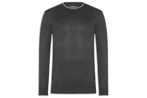 Suéter Masculino Gola Redonda Básico - Preto