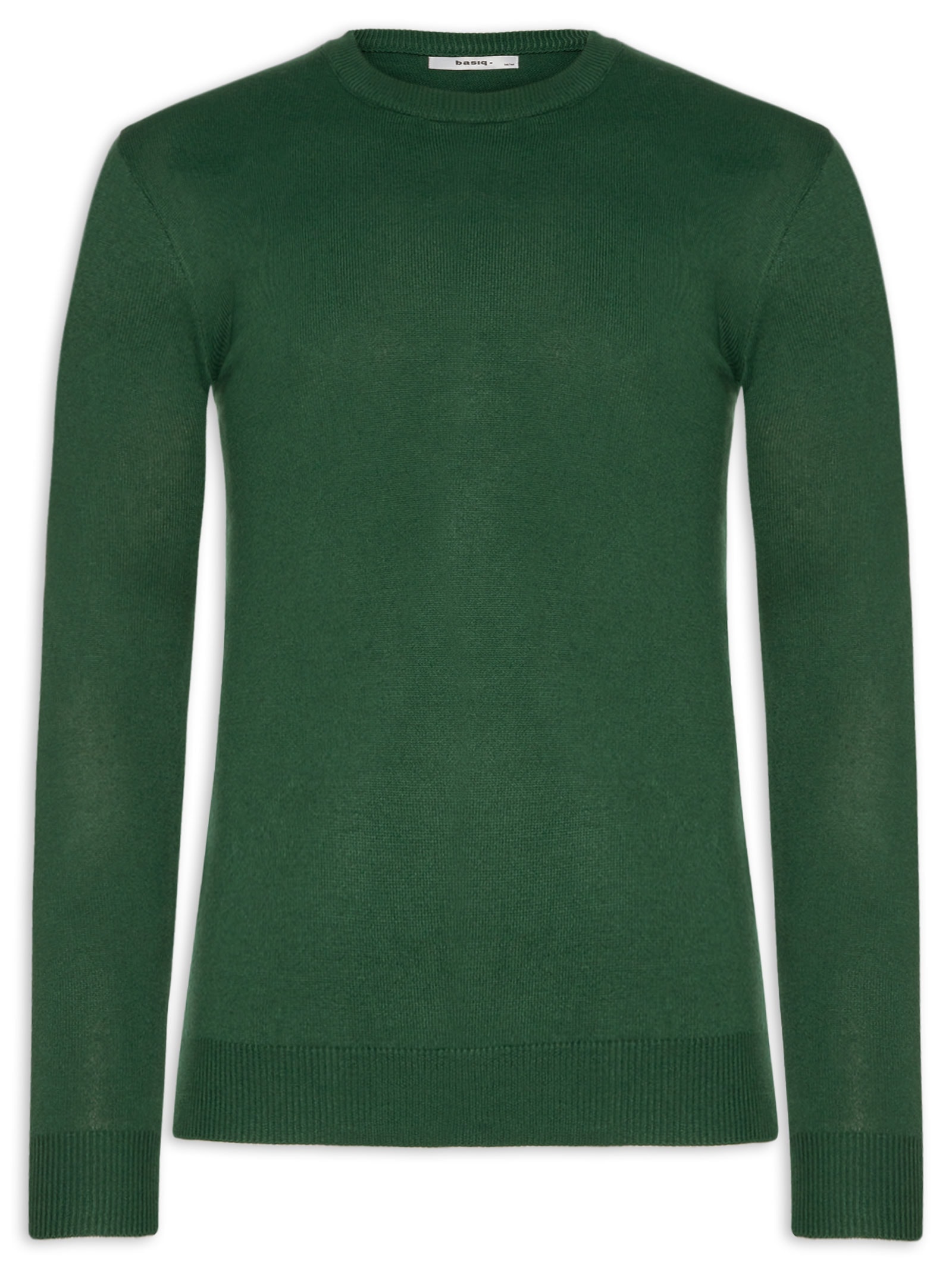Suéter Masculino Gola Redonda Básico Verde Basiq Men
