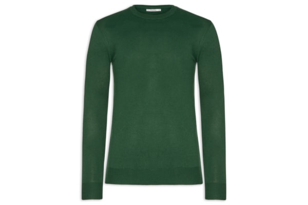 Suéter Masculino Gola Redonda Básico - Verde