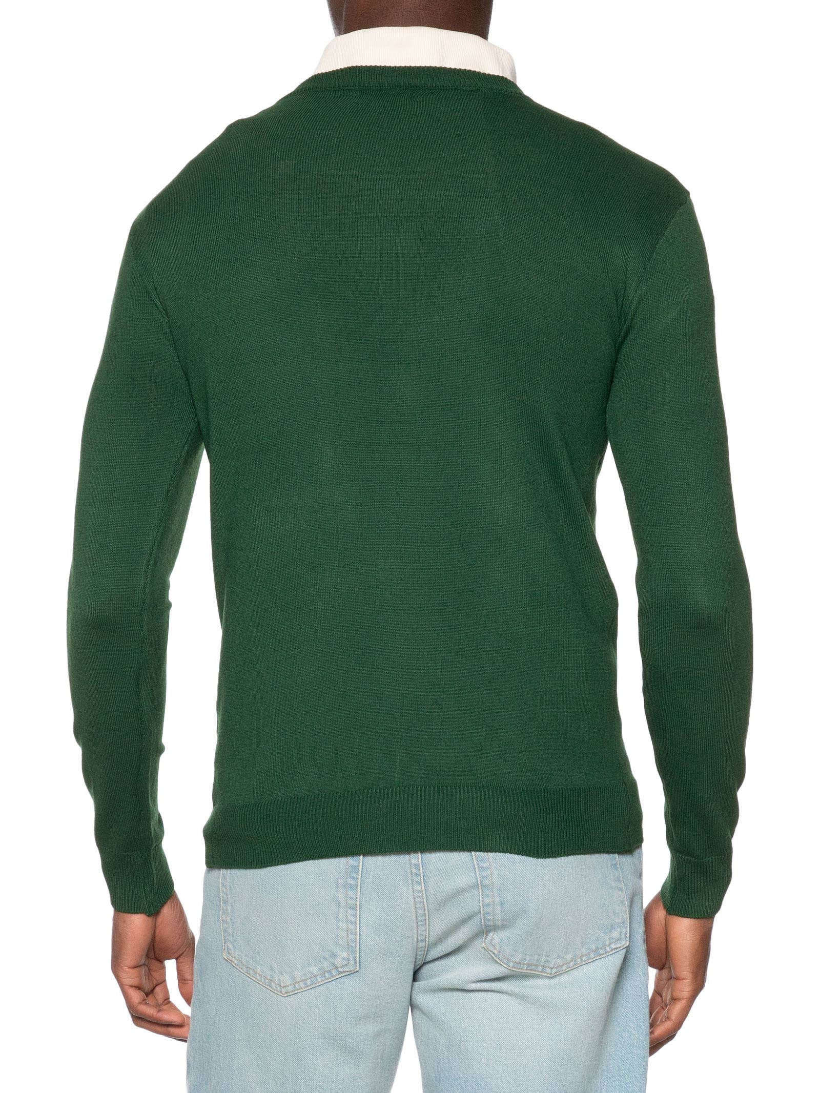 Suéter Masculino Gola Redonda Básico Verde Basiq Men