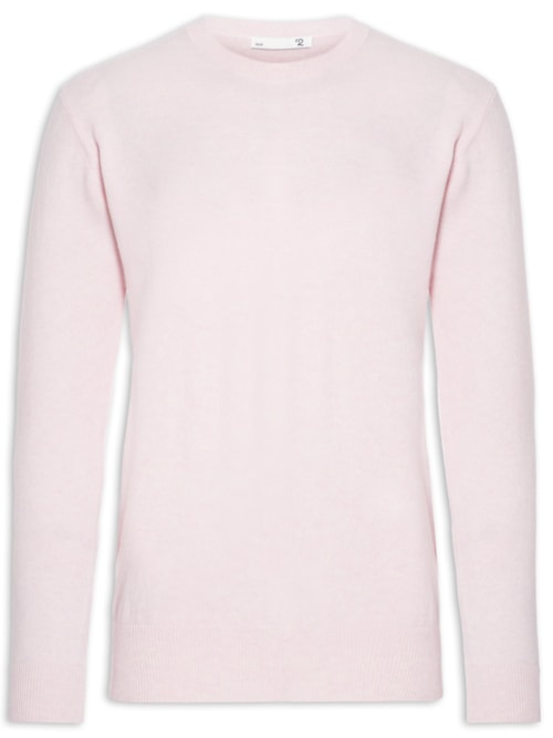 Suéter Masculino Gola Redonda Cashmere – Rosa