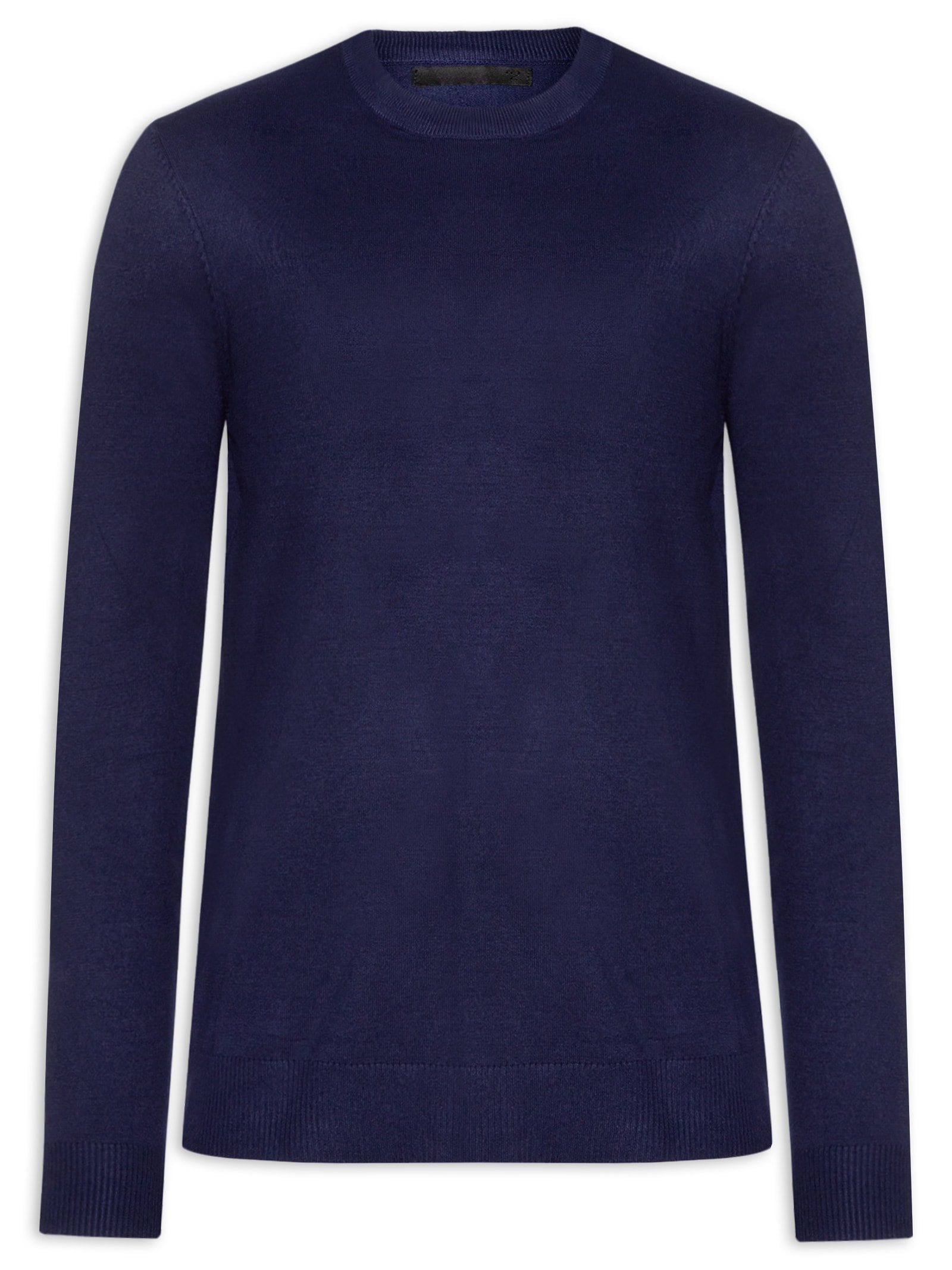 Suéter Masculino Gola Redonda Casual Azul '2 Essential