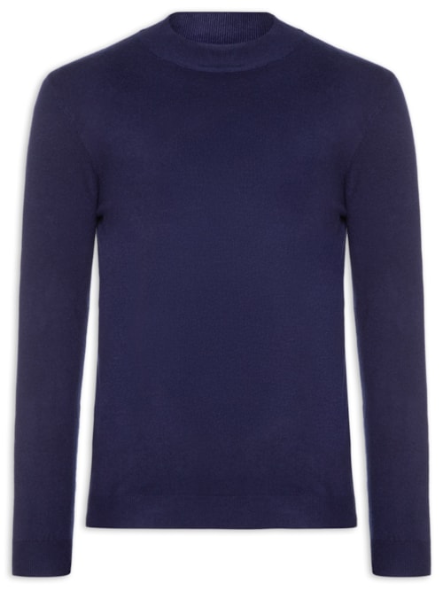 Suéter Masculino Gola Redonda Casual – Azul