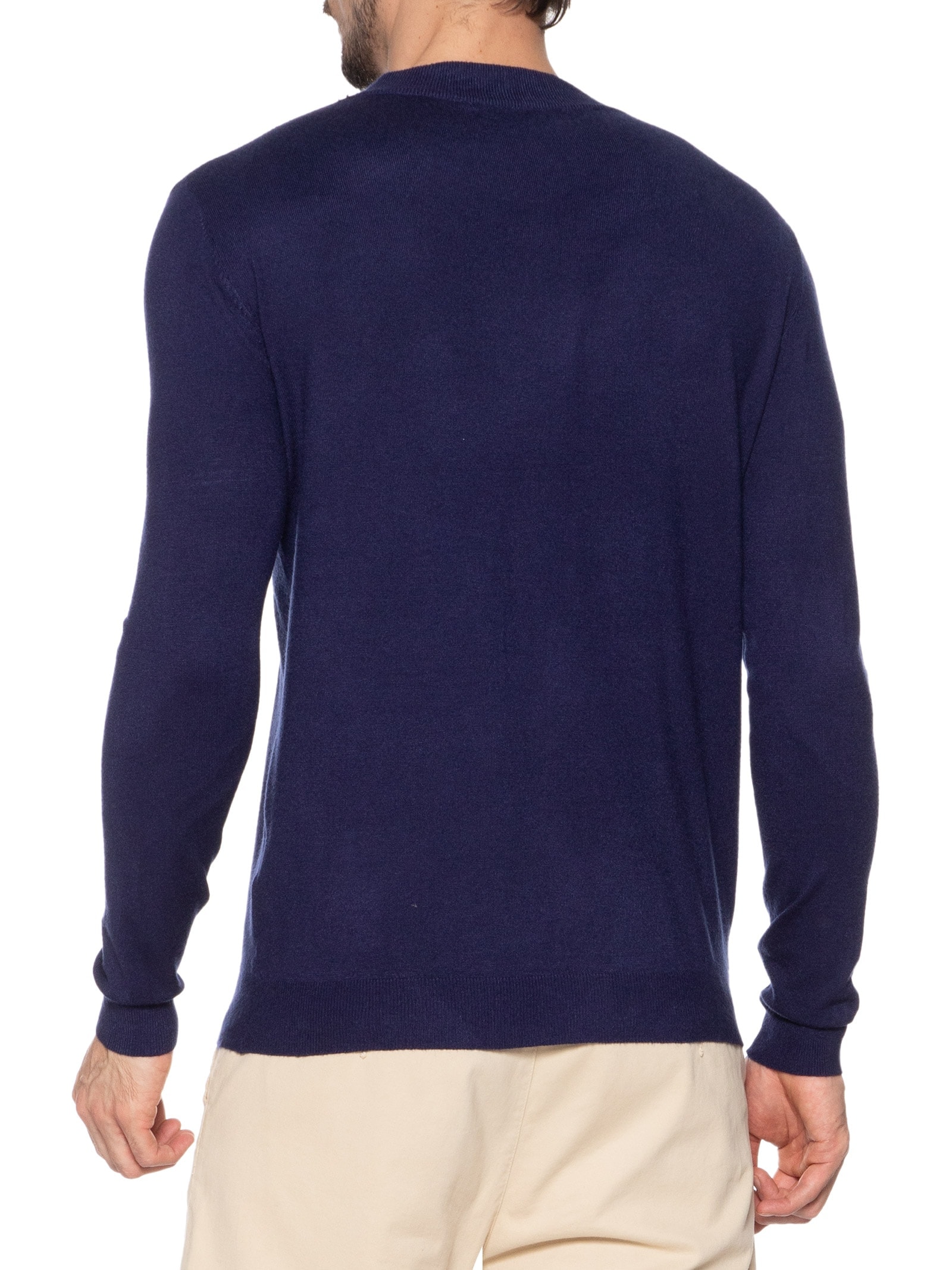 Suéter Masculino Gola Redonda Casual Azul '2 Essential