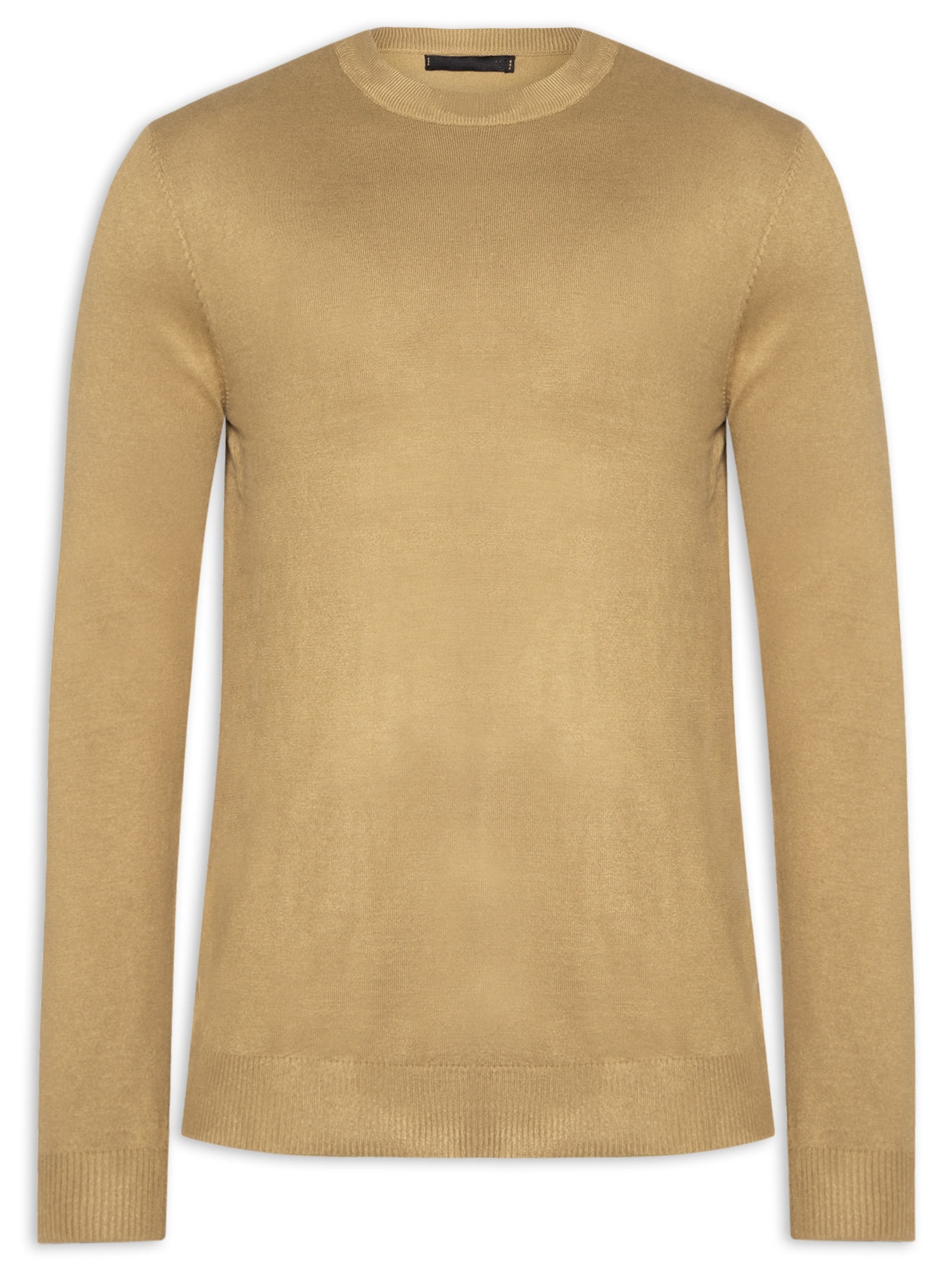 Suéter Masculino Gola Redonda Casual Bege '2 Essential